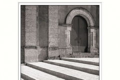 Church door and steps, France